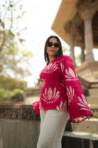 Rani Kamal Chanderi bell sleeves Kurti